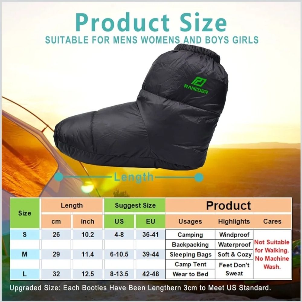 Black Down Booties for Women - Picture 3 of 13